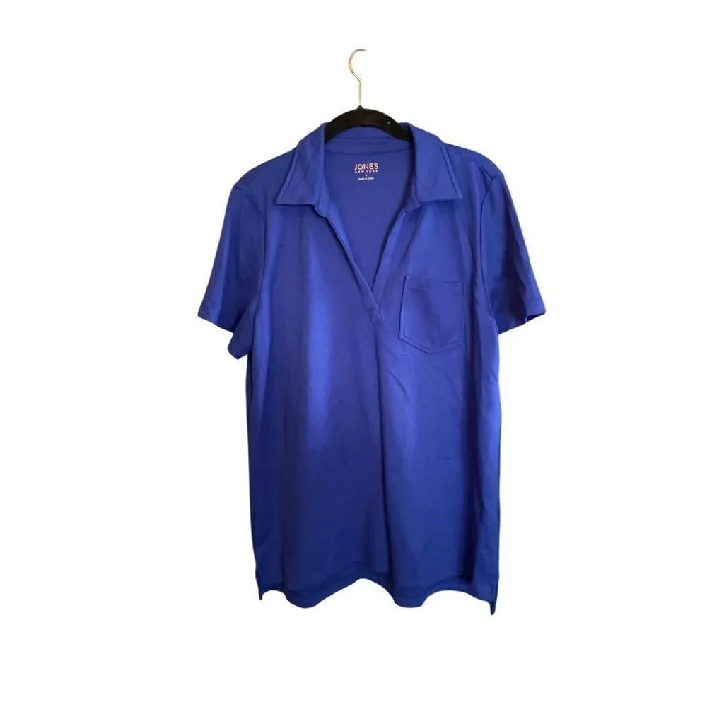 Jones New York, women’s royal blue, short sleeve, T-shirt, size large